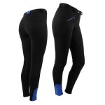 Pantalon équitation femme qhp - noir / bleu - 46 Pantalon équitation femme qhp - noir / bleu - 46