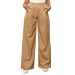 Pantalon  pinces avec imprim rayures. modle avec passants dots de boutons dcoratifs. fermeture par ...