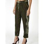 Pantalon femme berenice en velours - kaki - slim - poches italiennes et passepoilées Pantalon femme berenice en velours - kaki - slim - poches italiennes et passepoilées