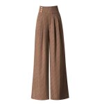 Pantalon femme Été Élégant stretch taille haute jambe large imprimé léger respirant confortable - insfity ... Pantalon femme Été Élégant stretch taille haute jambe large imprimé léger respirant confortable - insfity ...