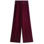 Pantalon femme - insfity - taille haute - décontracté - relaxed fit - bordeaux Pantalon femme - insfity - taille haute - décontracté - relaxed fit - bordeaux