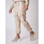 Pantalon femme matelass carr simili cuir - project x paris - slim - beige