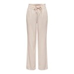 Pantalon femme - only - beige - coupe slim - fermeture lac�e - uni