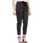 Pantalon femme - teddy smith - joggy 5 - gris fonc - coupe 7 / 8 - ceinture lastique
