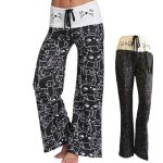 Pantalon femme de yoga baggy - leoclotho - noir - pantalon de fitness uni - pantalon de course l�ger ...
