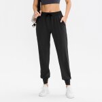 Pantalon de fitness pour femme - noir - taille cheville elastique respirante - noir