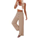 Pantalon fluide femme taille haute Été confortable elastique coton lin pantalon léger sport ample pantalon ... Pantalon fluide femme taille haute Été confortable elastique coton lin pantalon léger sport ample pantalon ...
