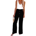 Pantalon fluide femme taille haute t confortable elastique coton lin pantalon lger sport ample pantalon ...