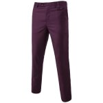 Pantalon habill� homme sans pince � taille ajustable slim fit pantalon costume classique couleur unie ...