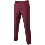 Pantalon habill� homme sans pince � taille ajustable slim fit pantalon costume classique couleur unie ...