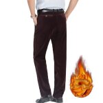 Pantalon hiver homme epais velours ctel doubl polaire coupe droite pantalon stretch chaud couleur ...