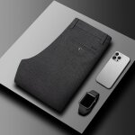 Pantalon homme business stretch casual en m�lange de laine sans repassage gentleman - gris