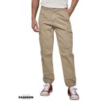 Pantalon homme cargo multipoches de couleur camel