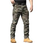 Pantalon homme cargo multipoches - findpitaya - vert - imprim lopard
