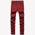 Pantalon homme carreau extensible slim fit grande taille coupe droite - rouge - insfity - xxl