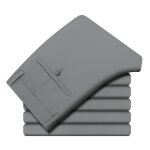 Pantalon homme de costume business coupe droite pantalon elegant stretch couleur unie - gris - insfity ...