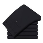 Pantalon homme de costume business coupe droite pantalon elegant stretch couleur unie - noir