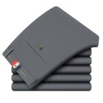 Pantalon homme de costume business strech coupe droite - insfity - gris - leger elegant