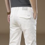 Pantalon homme en coton relaxed fit coupe droite - insfity - blanc Pantalon homme en coton relaxed fit coupe droite - insfity - blanc