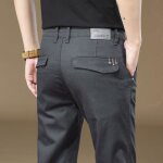 Pantalon homme en coton relaxed fit coupe droite - insfity - gris fonce