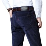 Pantalon homme hiver - insfity - regular - velours - chaud - bleu