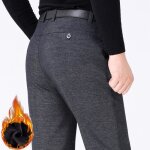 Pantalon homme hiver regular droite doubl polaire - insfity - taille haute - gris bleu
