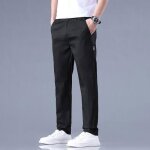 Pantalon homme léger coupe droite casual pantalon stretch couleur unie tissu confortable Pantalon homme léger coupe droite casual pantalon stretch couleur unie tissu confortable