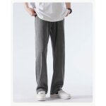 Pantalon homme l�ger et� confortable coupe droite tissu lyocell - insfity - gris