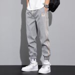 Pantalon homme l�ger �t� sport cargo cheville elastiquee relaxed fit casual - gris - insfity - m