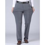 Pantalon homme l�ger stretch coupe droite taille standard business - insfity - gris clair - gris - homme ...