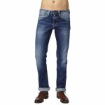 Pantalon homme pepe jeans cash - bleu - coupe regular - taille standard - d�lavage fonc�
