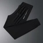 Pantalon homme s�chage rapide respirant jogging ext�rieur pantalon et� - noir