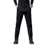 Pantalon homme slim fit stretch pantalon chino elegant automne hiver - noir Pantalon homme slim fit stretch pantalon chino elegant automne hiver - noir