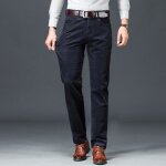 Pantalon homme velours ctel business coupe droite pantalon elegant taille haute couleur unie automne ...