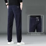 Pantalon homme en velours ctel - insfity - automne - taille elastiquee - bleu royal