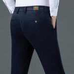 Pantalon homme velours ctel - insfity - coupe droite - dcontracte - bleu marine