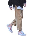 Pantalons hommmes large de grande taille en vrac harajuku droits de la mode corenne les