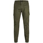 Pantalon cargo - jack & jones - jjipaul jjflake akm - olive night - taille 40x32 - coton bio