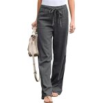 Pantalon jambe large femme pantalon fluide Été trousers respirant léger pants décontracté solide Élastique ... Pantalon jambe large femme pantalon fluide Été trousers respirant léger pants décontracté solide Élastique ...