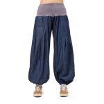 Pantalon jean bouffant ceinture lastique sybella