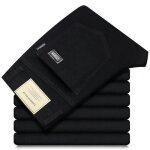 Pantalon en jeans pour homme coupe droite grande taille insfity - noir