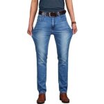 Pantalon en jeans homme coupe droite grande taille jean stretch 5 poches effet abrasion et dlav - bleu ...