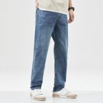Pantalon en jean homme coupe loose extensible casual comfort - bleu Pantalon en jean homme coupe loose extensible casual comfort - bleu
