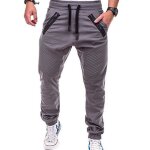 Pantalon de jogging cargo pour hommes - gris - fitness - respirant - manches longues