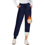 Pantalon de jogging chaud doubl pour femme - bleu marine - running - fitness - respirant
