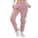Pantalon jogging chaud femme polaire hiver - rose - bas de pyjama souple dinterieur crayon trousers Pantalon jogging chaud femme polaire hiver - rose - bas de pyjama souple dinterieur crayon trousers