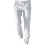 Pantalon jogging - marque - homme - blanc - molleton gratt - large bord - cte