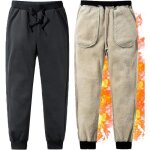 Pantalon de jogging homme en coton - fitness - noir - doublure polaire ultra chaud