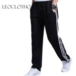 Pantalon de jogging homme leoclotho - noir - tissu � s�chage rapide - coupe d�contract�e