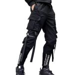 Pantalon de jogging pour hommes punk cargo baggy techwear hip hop sarouel pantalon de survtement tactique ...